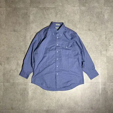 엘엘빈 버튼 다운 셔츠 긴팔 격자 체크 XL 90s USA제