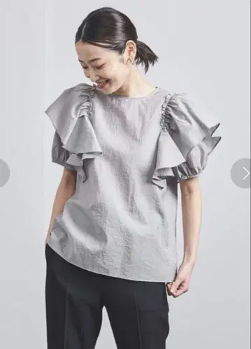 UNITED ARROWS C/N 퍼프 슬리브 블라우스