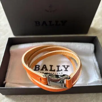 BALLY 가죽 팔찌 오렌지 가죽