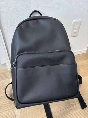 Lacoste 블랙 백팩 남성용 클래식 포켓 백팩