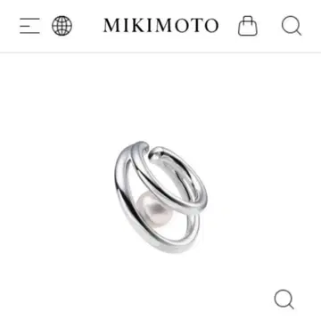 MIKIMOTO 펄 장식 실버 이어 커프