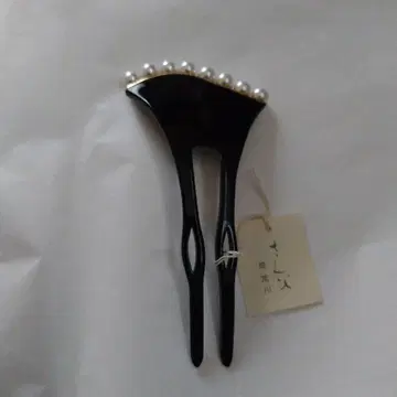 블랙 펄 장식 일본 의류 머리 장식