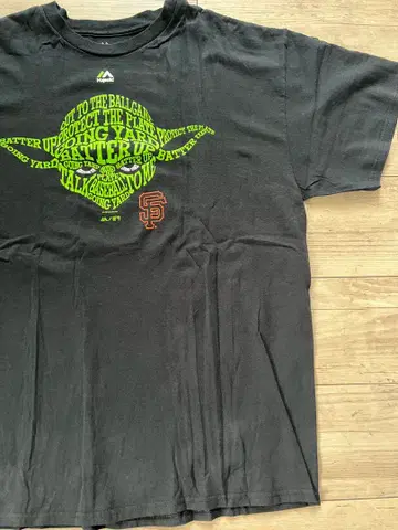 마제스틱 스타 워즈 요다 & MLB 샌프란시스코 자이언츠 콜라보 T