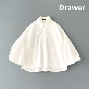 Drawer 코튼 벌룬 슬리브 블라우스 36 사이즈