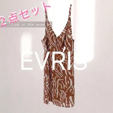 EVRIS 에브리리스 패턴 레이어드 원피스