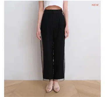 시루무린 Tulle Layered 스트레이트 팬츠