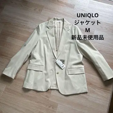새상품급 유니클로 릴랙스 테일러드 자켓 크림 M