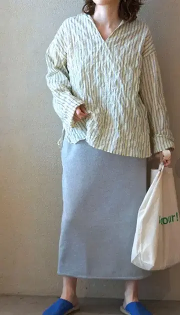 24SS JOURNAL STANDARD LUXE 스트라이프 세일러 셔츠