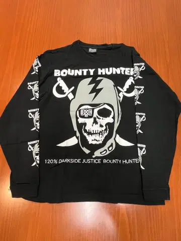 Bounty Hunter 스컬 디자인 긴팔 티셔츠