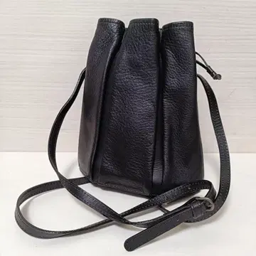 OSAM 천연 가죽 복조리 미니 숄더백 크로스 바디 블랙 새상품급
