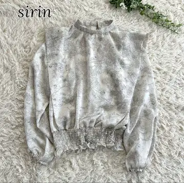 sirin 시린 꽃무늬 개더 스모크 블라우스 긴팔