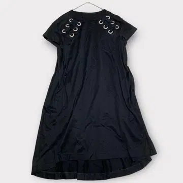 Sacai 사카이 하토메 레이스업 티셔츠 원피스 블랙 반팔