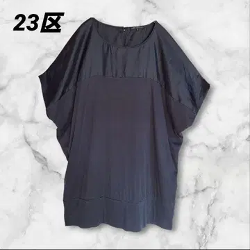 23구 이소재 도킹 티셔츠 네이비 반팔 튜닉 사이즈 46