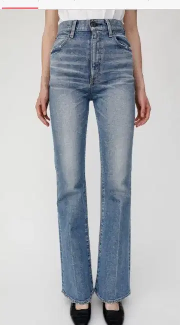 MOUSSY 부츠 컷 데님 라이트 블루