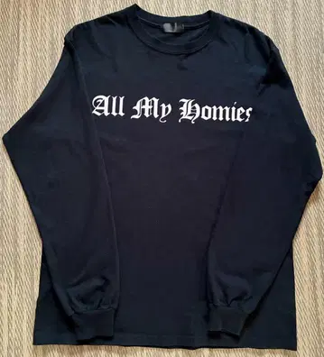 All My Homies 긴팔 티셔츠 롱T ZORN 블랙