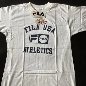 T-48 남성용 반팔 티셔츠 면 100% M 사이즈 휠라