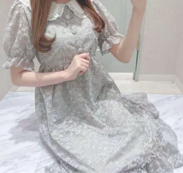 evelyn 에블린 프릴 레이스 롱 원피스