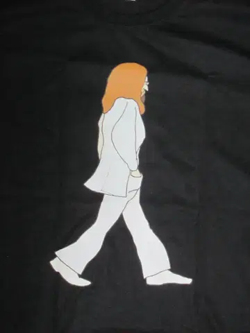 블랙/L 존 레논 애비 로드 티셔츠 미착용 상품