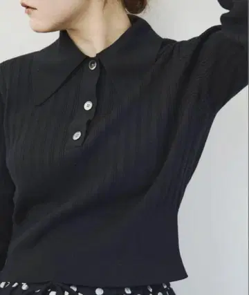 IENA 이에나 카라 부착 숏 니트 풀오버 폴로 니트