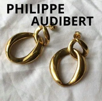 빈티지 PHILIPPE AUDIBERT 골드 귀걸이 오벌