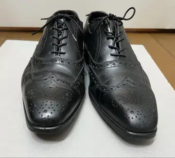 새상품급 Ducal 풀 브로그 가죽 신발 블랙
