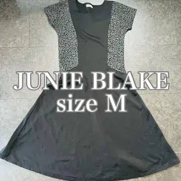 JUNIE BLAKE 표범 무늬 바이컬러 A 라인 원피스