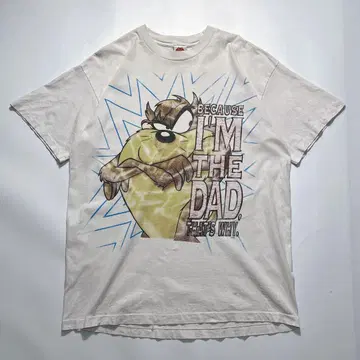 90s 루니툰 USA제 빈티지 티셔츠 L 아이보리 6885