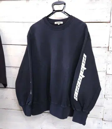 yeezy 이지 시즌4 소매 로고 풀오버 맨투맨 트레이닝복