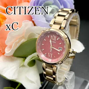 작동 손목시계 CITIZEN xC 시티즌 전파 솔라 데이트 G53