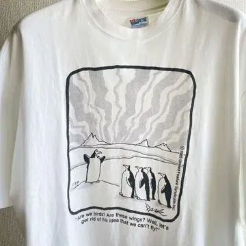 90년대 시원한 펭귄 티셔츠