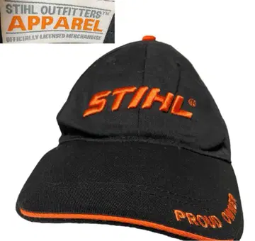 기업 로고 stihl 스틸 캡 모자 블랙 체인소 잔디 깎기