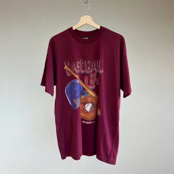 90s USA제 야구 메시지 프린트 티셔츠 XL 사이즈 빈티지