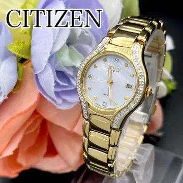 작동 손목시계 CITIZEN 시티즌 솔라 데이트 골드 G55
