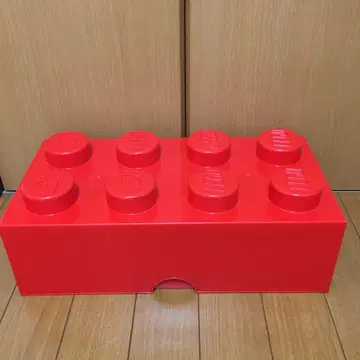 레고 블록 모양 수납 박스 빨간색