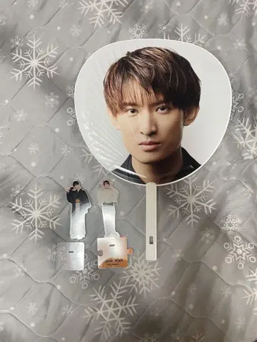 무카이 코지 부채와 아크릴 스탠드 세트 snowman