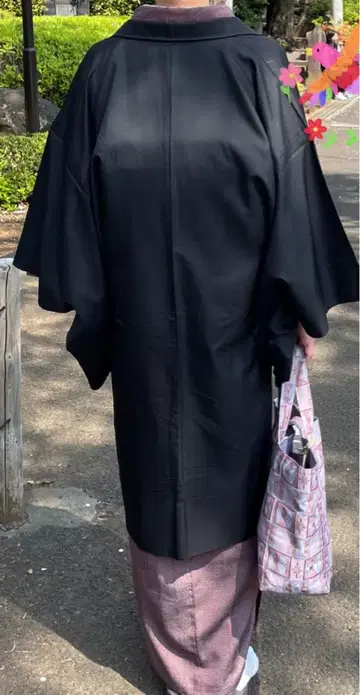 블랙 단이 겉옷