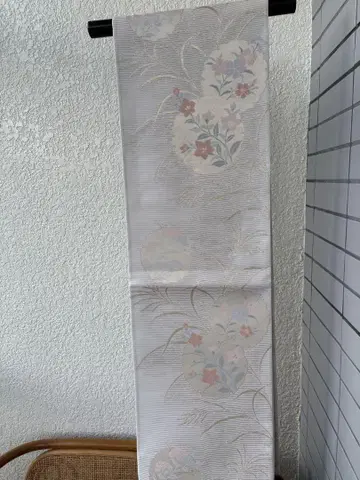 여름 후쿠로 오비 명주 니시진 순수 실크 미사용