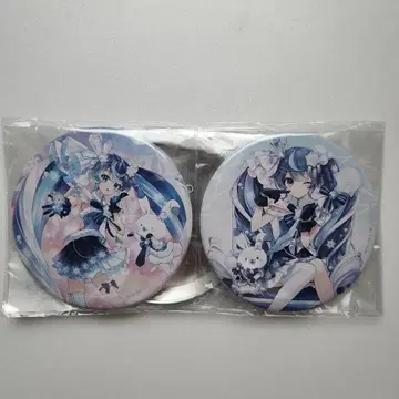 미개봉 하츠네 미쿠 유키 미쿠 2025 100mm 캔뱃지 3개 세트