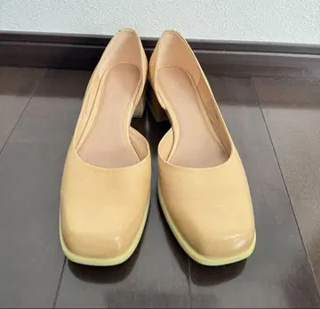 가격 협상 가능 캠퍼 캠퍼 베이지 가죽 스퀘어토 힐