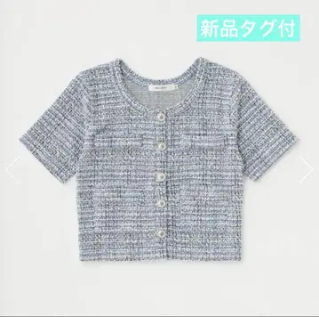 택 포함 새상품 moussy 가디건 TWEED LIKE 상의