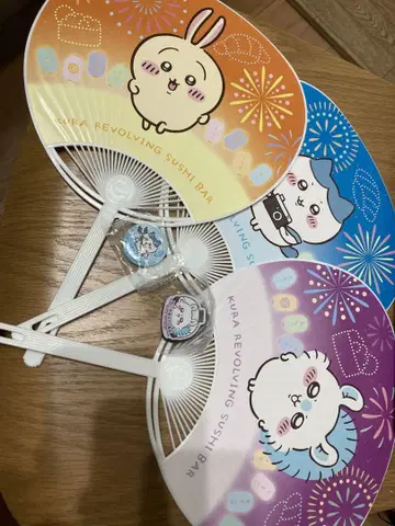 쿠라스시 치이카와 (먼작귀) 부채 캔뱃지 마그넷