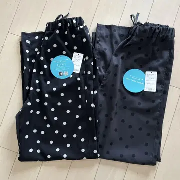 새상품 택 시마무라 마시코에이코 도트 와이드 팬츠