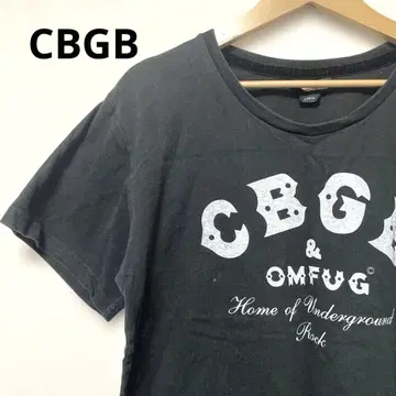 00년대 CBGB OMFUG 라이브 하우스 프린트 티셔츠 남성용