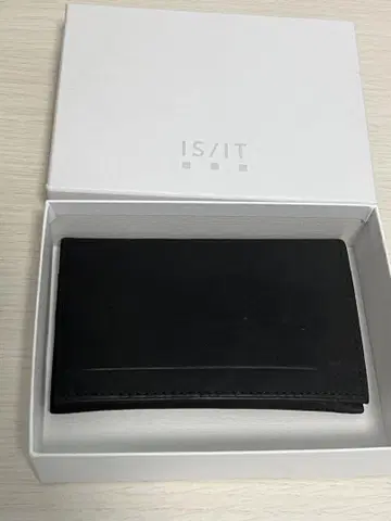 IS/IT 블랙 가죽 명함 지갑 박스 포함