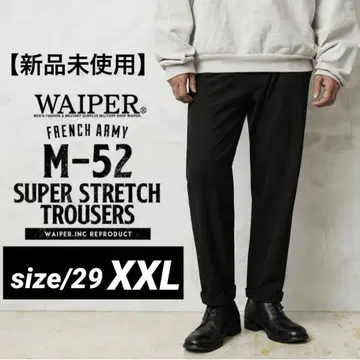 WAIPER.inc M-52 트라우저 슈퍼 스트레치 슬랙스 블랙