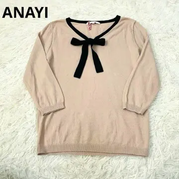 ANAYI 아나이 봄/여름 스웨터 리본 반팔 니트 얇은 소재