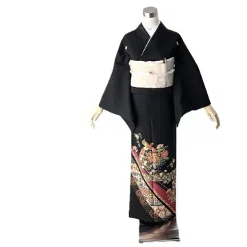 전통 예복 기모노 신장 145-160cm 오모노 t-041