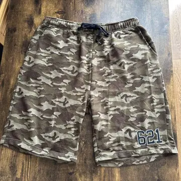 LEFLAH 카모 패턴 하프 팬츠 2XL 사이즈