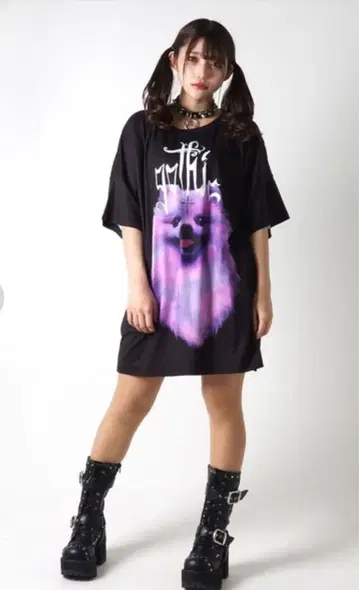 TRAVAS TOKYO Evil pooch BIG Tee 포메라니안