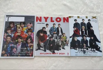 Snow Man 특집 잡지 3권 세트 티. NYLON FLIX